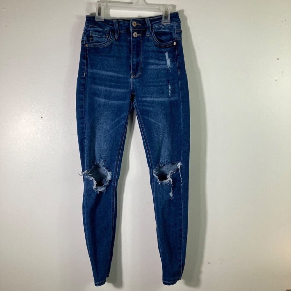 Womens Kancan High Rise Destructed Skinny‎ Jean 25
